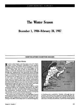 The Winter Season December 1, 1986-February 28, 1987