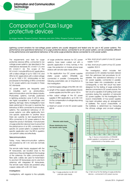 Comparison of Class 1 Surge Protective Devices