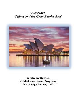 Australia: Sydney and the Great Barrier Reef