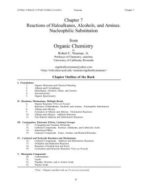7. Reactions of Haloalkanes, Alcohols, and Amines. Nucleophilic Substitution 8