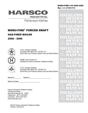 Modu-Fire® Forced Draft Gas-Fired Boiler 2500 - 3000