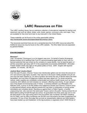 LARC Resources on Film