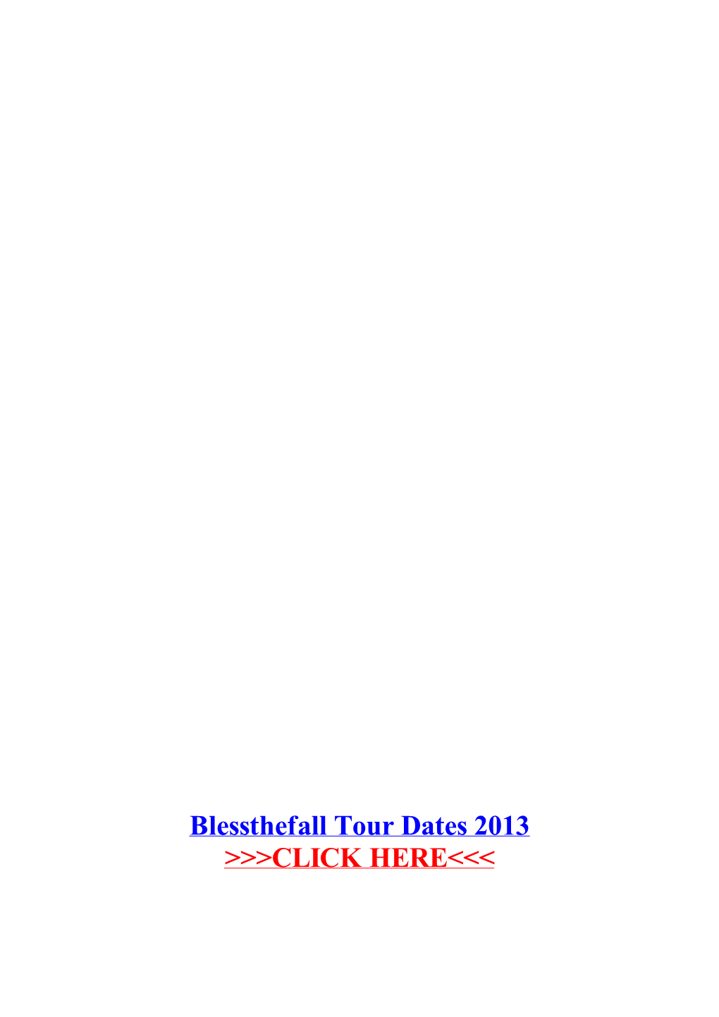 Blessthefall Tour Dates 2013