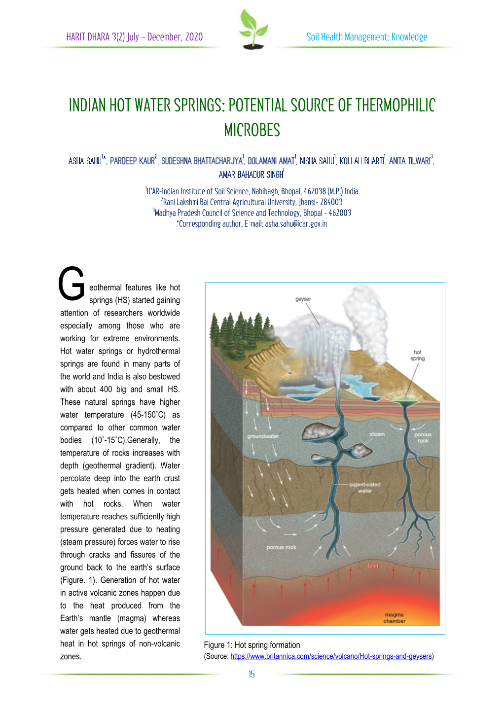 Indian Hot Water Springs: Potential Source of Thermophilic Microbes