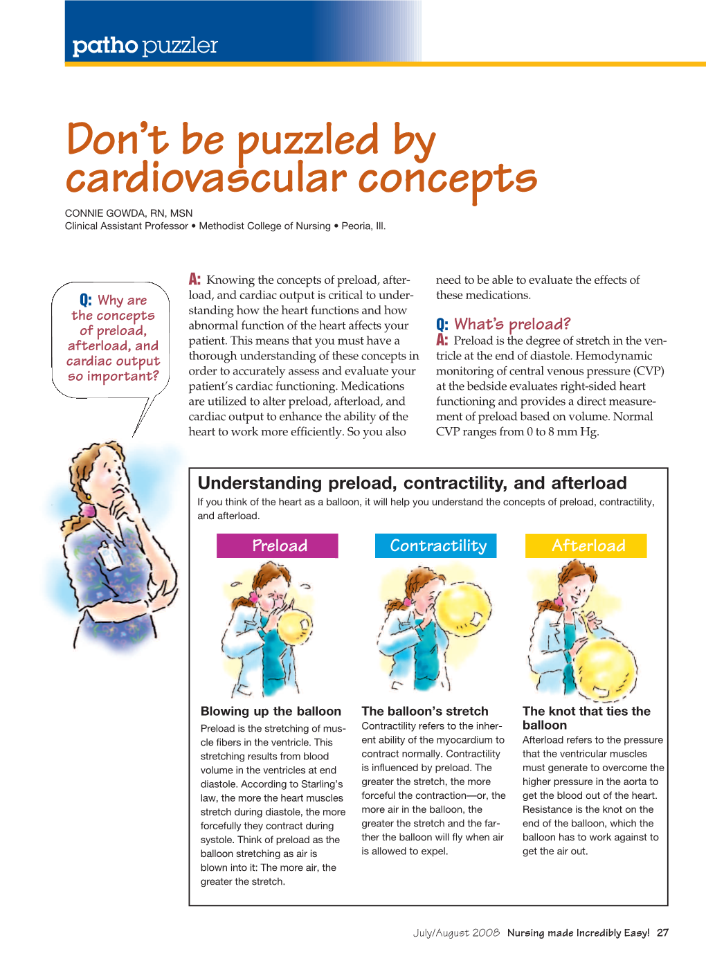 Don't Be Puzzled by Cardiovascular Concepts