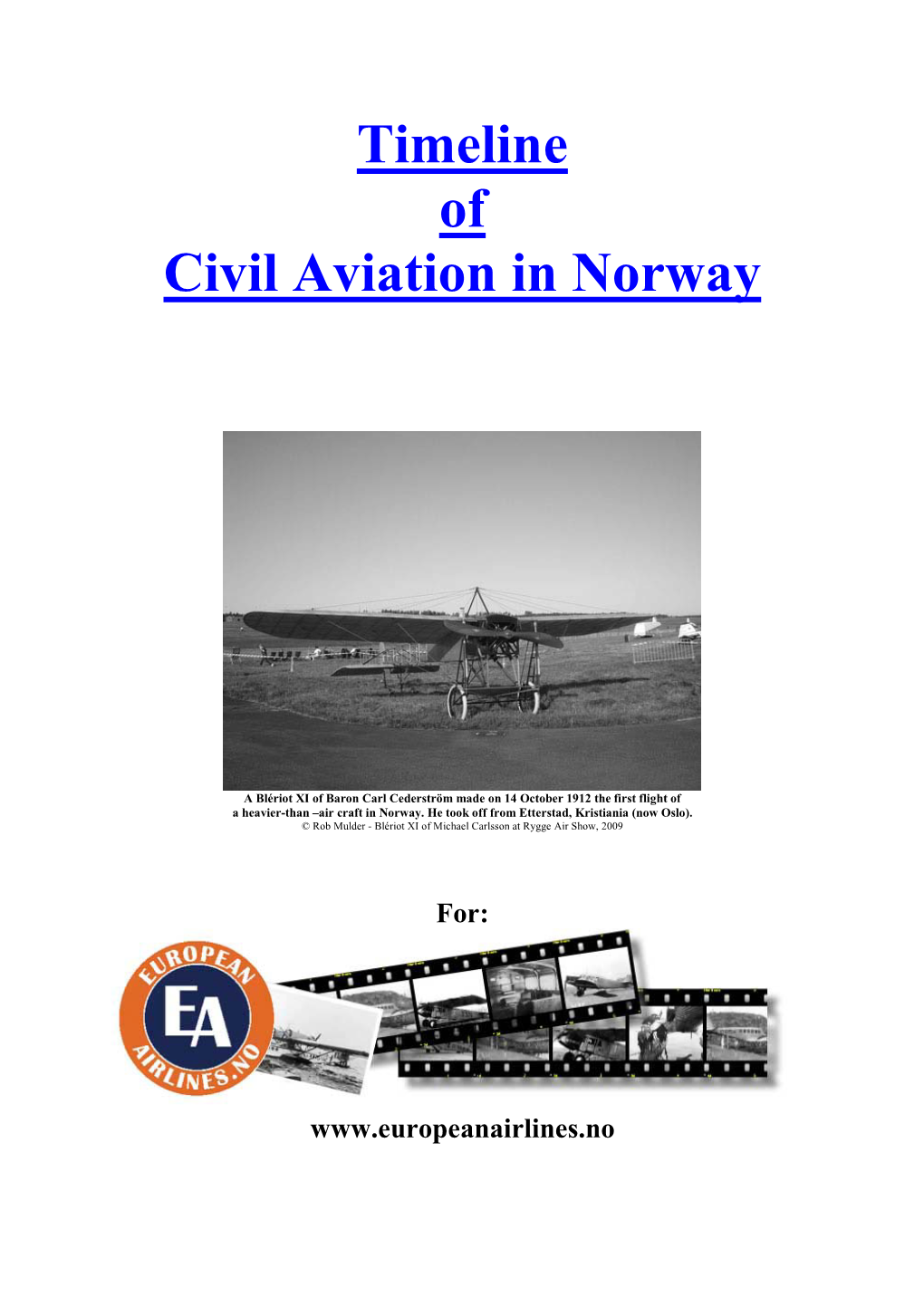 Timeline of Civil Aviation Norway