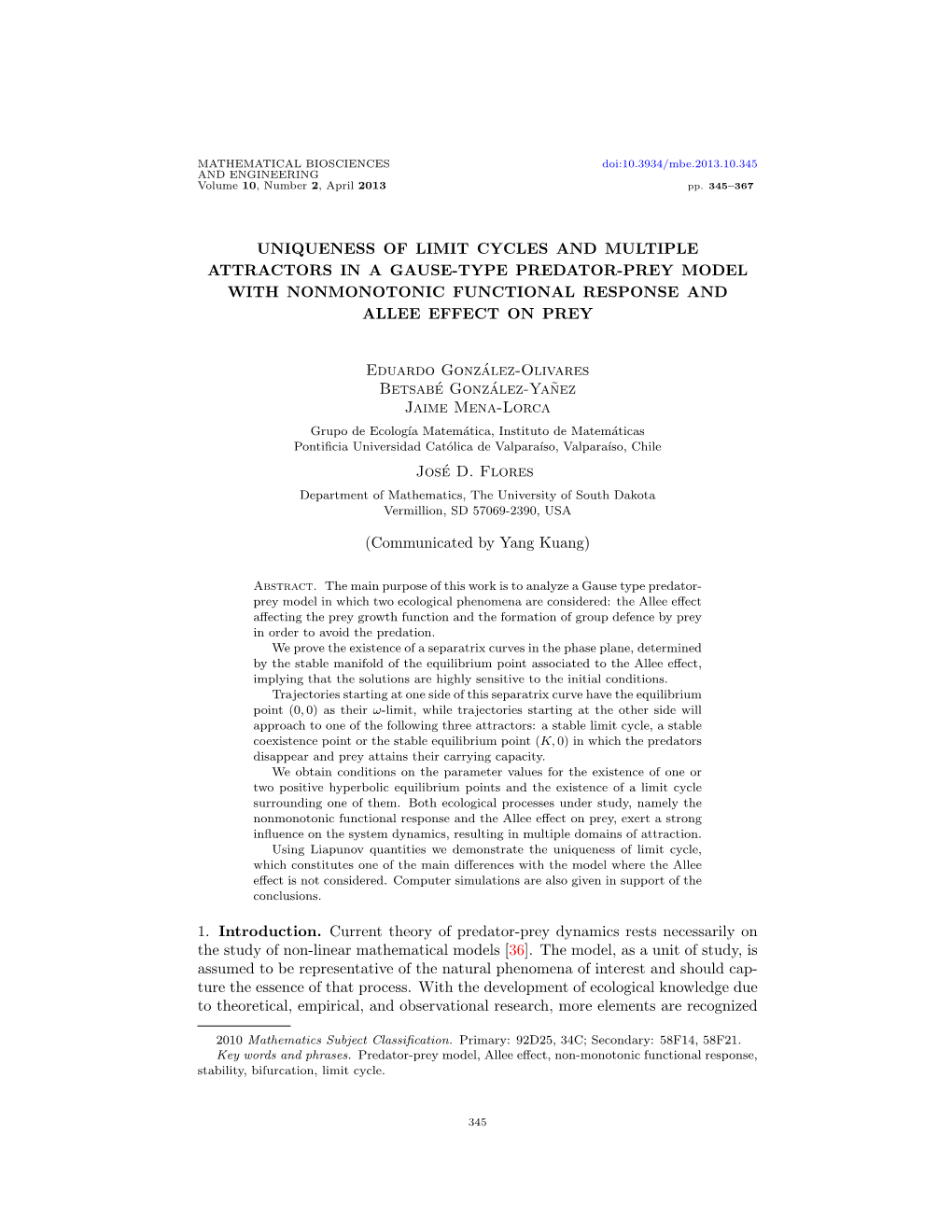 Uniqueness of Limit Cycles and Multiple Attractors in a Gause-Type Predator-Prey Model with Nonmonotonic Functional Response and Allee Effect on Prey