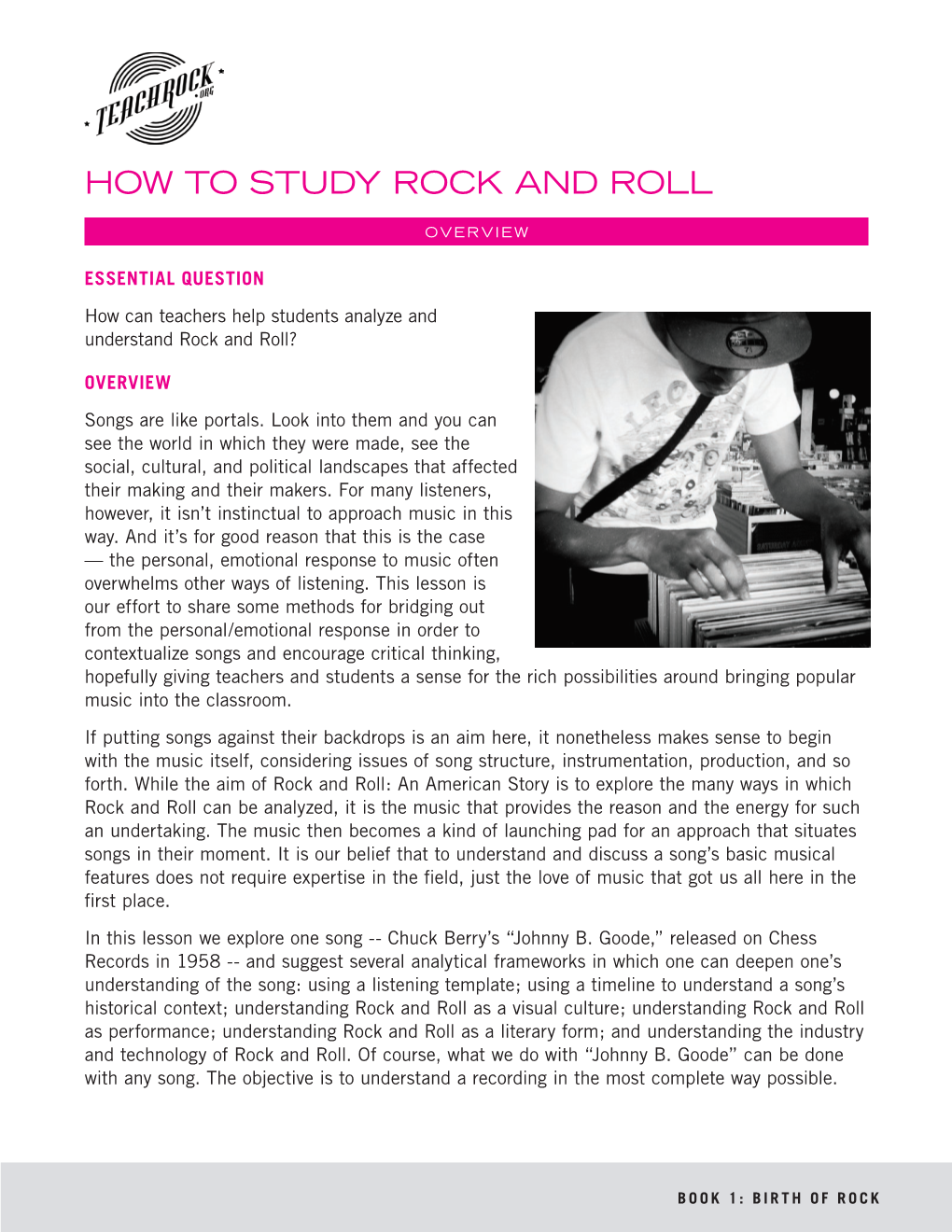 How to Study Rock and Roll