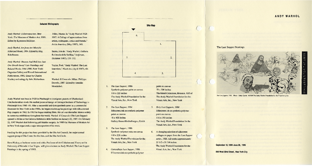 Exhibition Brochure, Andy Warhol, the Last Supper Paintings.Pdf