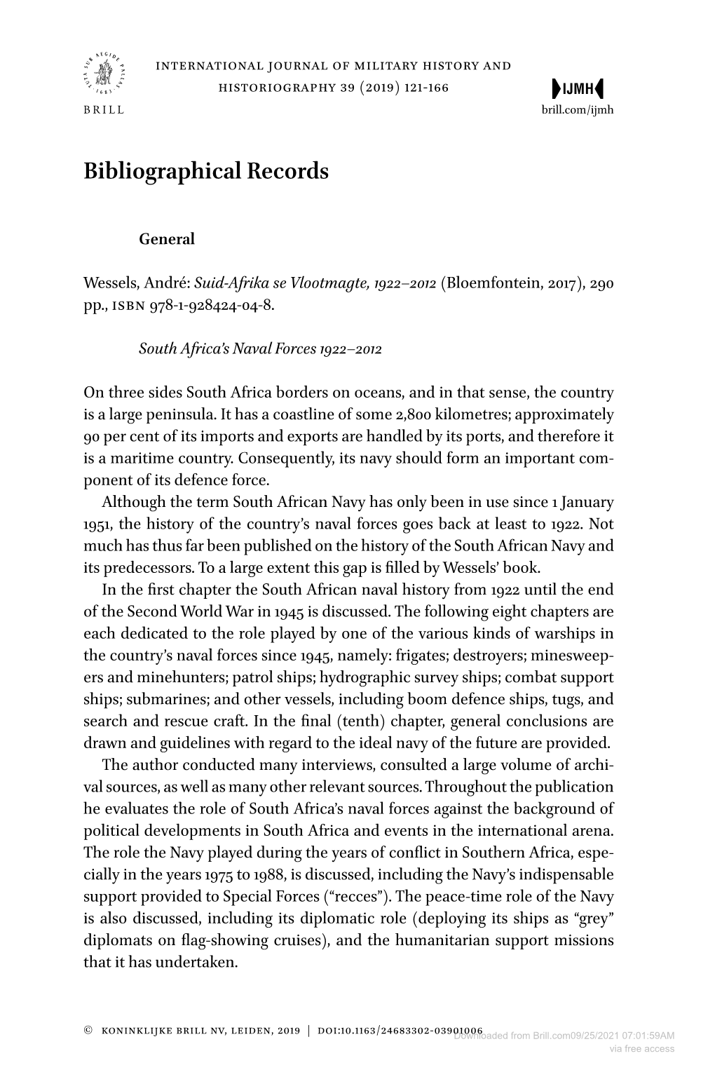 Downloaded from Brill.Com09/25/2021 07:01:59AM Via Free Access