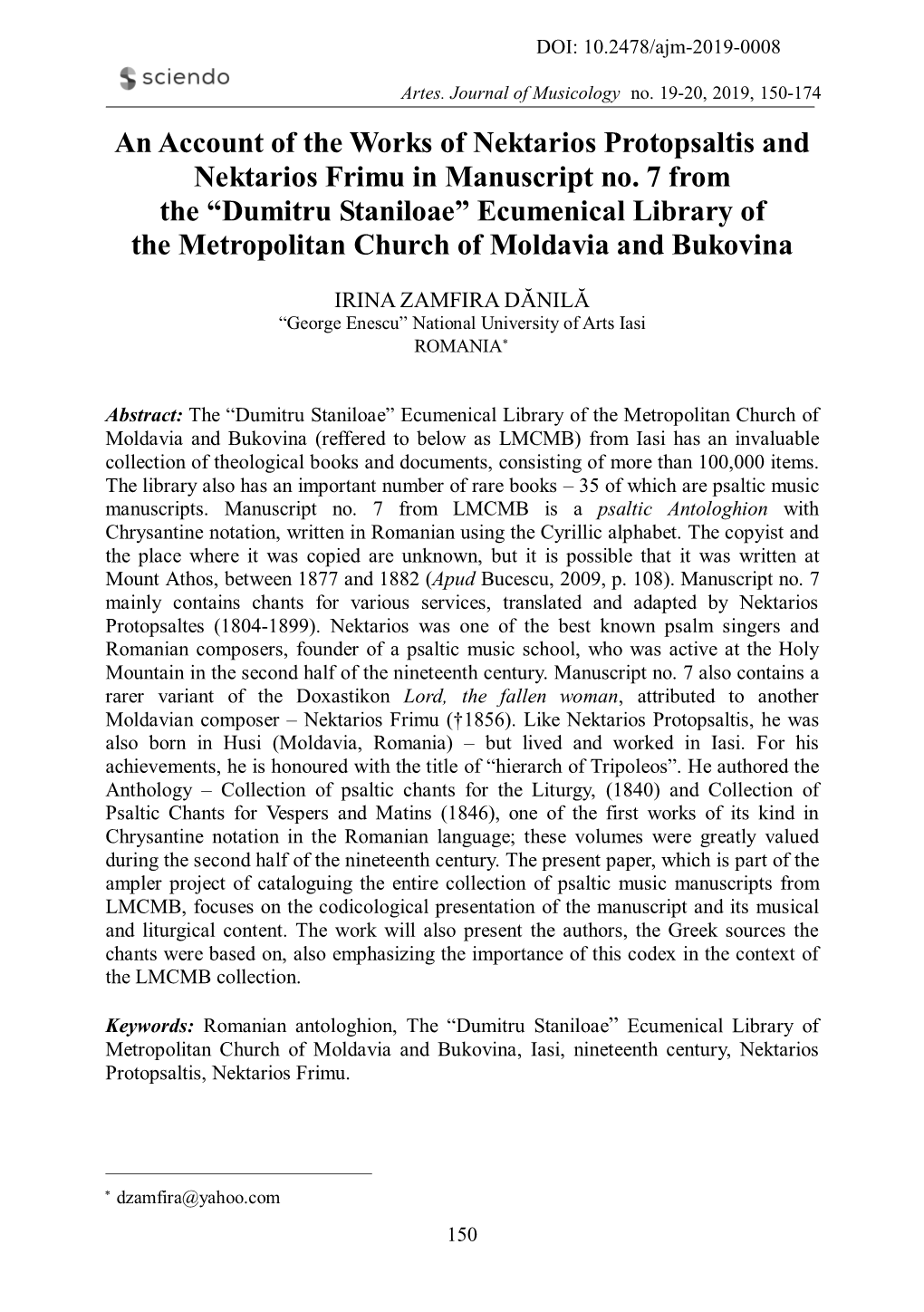 An Account of the Works of Nektarios Protopsaltis and Nektarios Frimu in Manuscript No