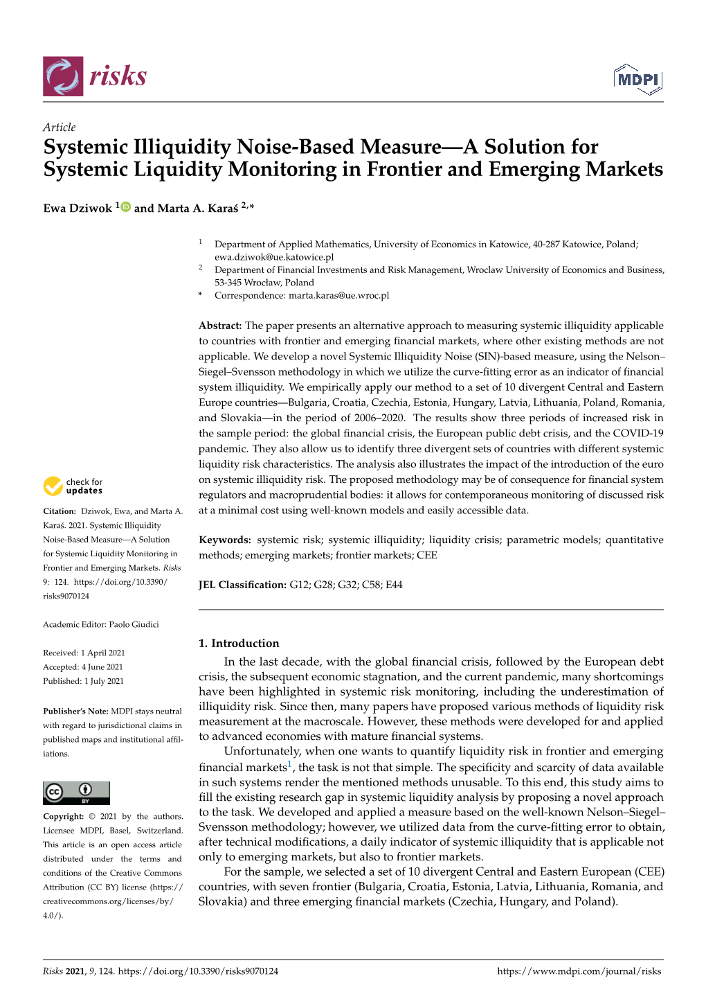 Systemic Illiquidity Noise-Based Measure—A Solution for Systemic Liquidity Monitoring in Frontier and Emerging Markets