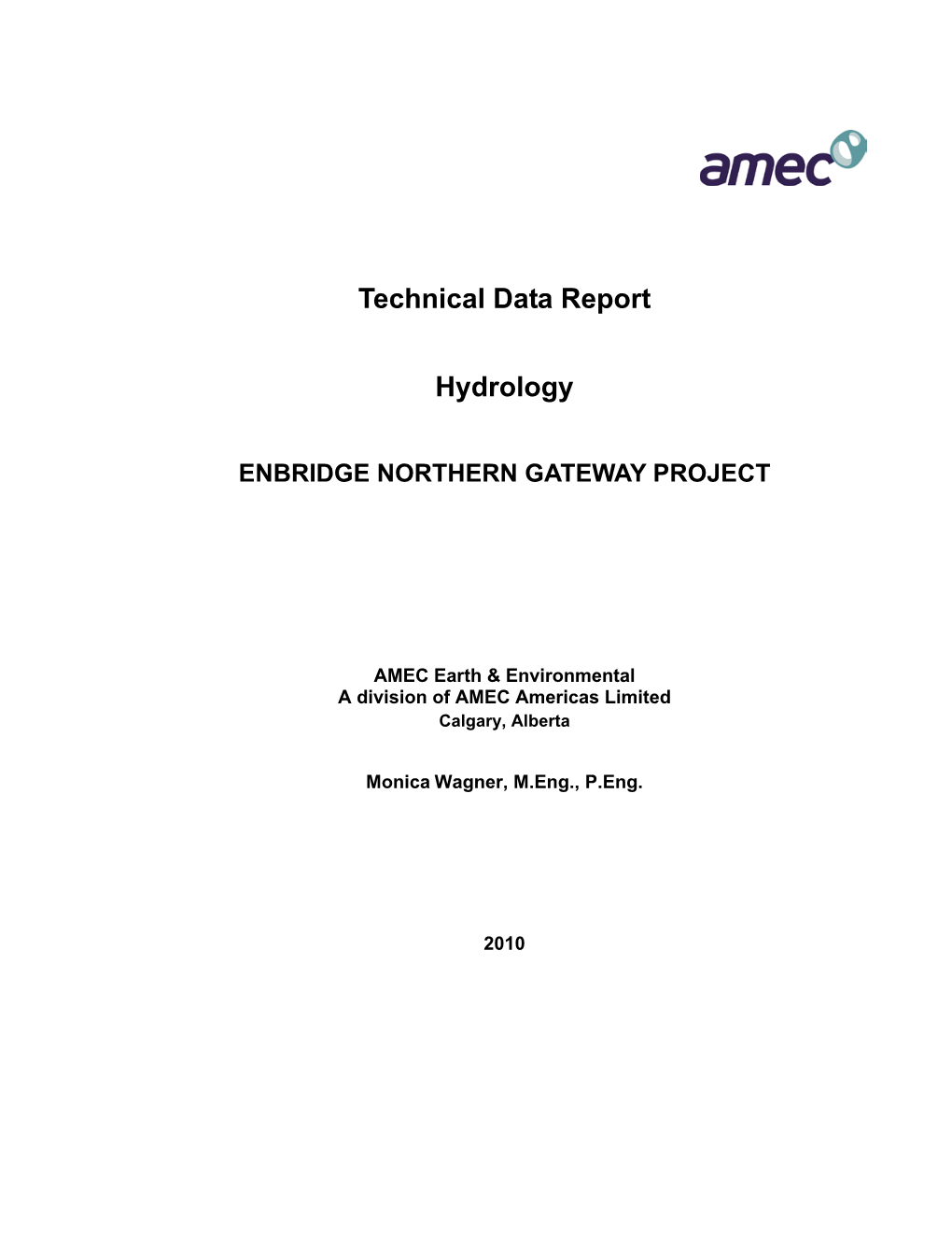 Technical Data Report Hydrology