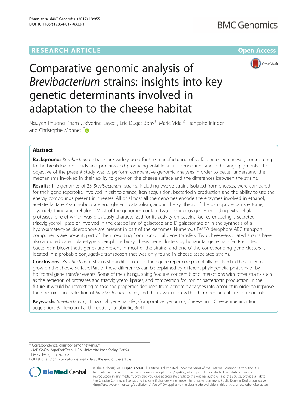 Comparative Genomic Analysis of Brevibacterium Strains