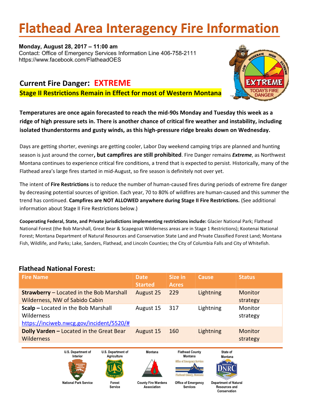 Flathead Area Interagency Fire Information