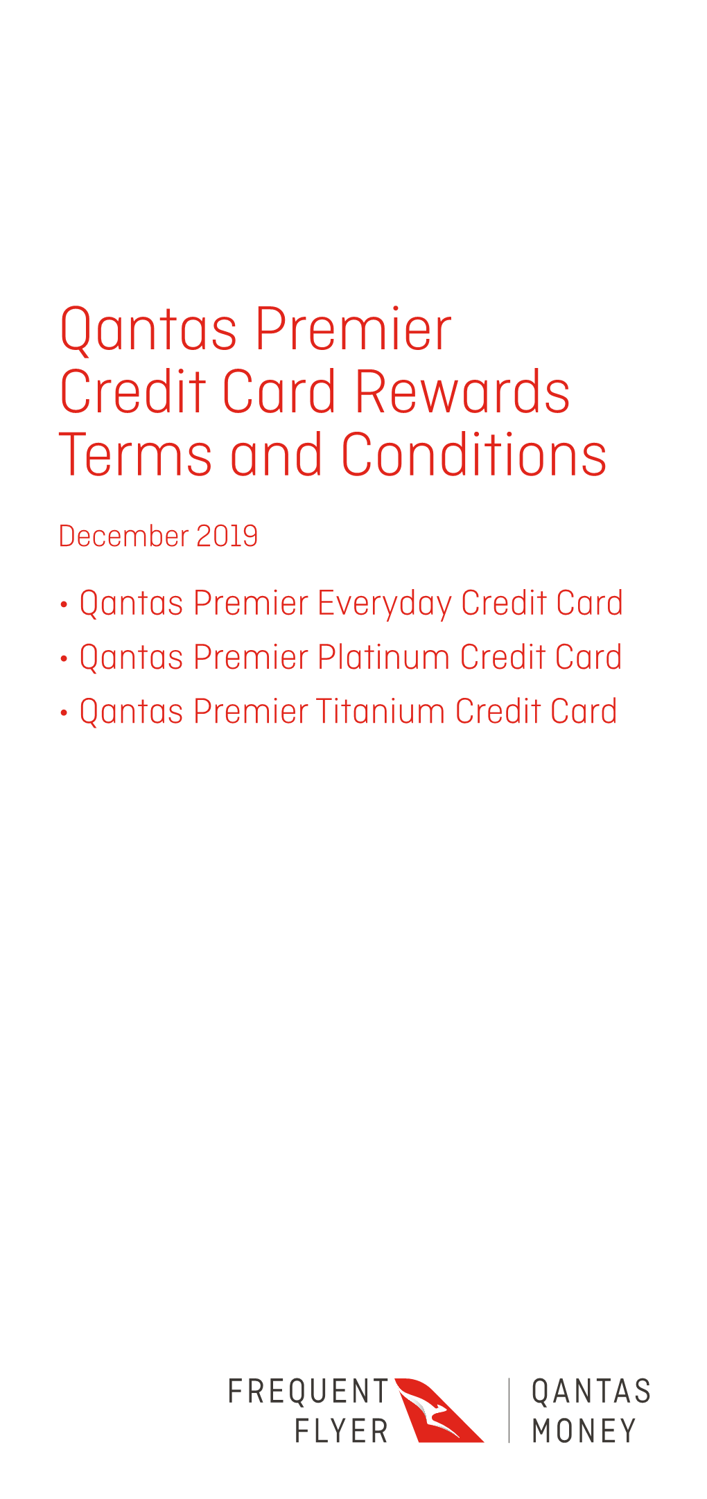 Qantas Premier Credit Card Rewards Terms and Conditions