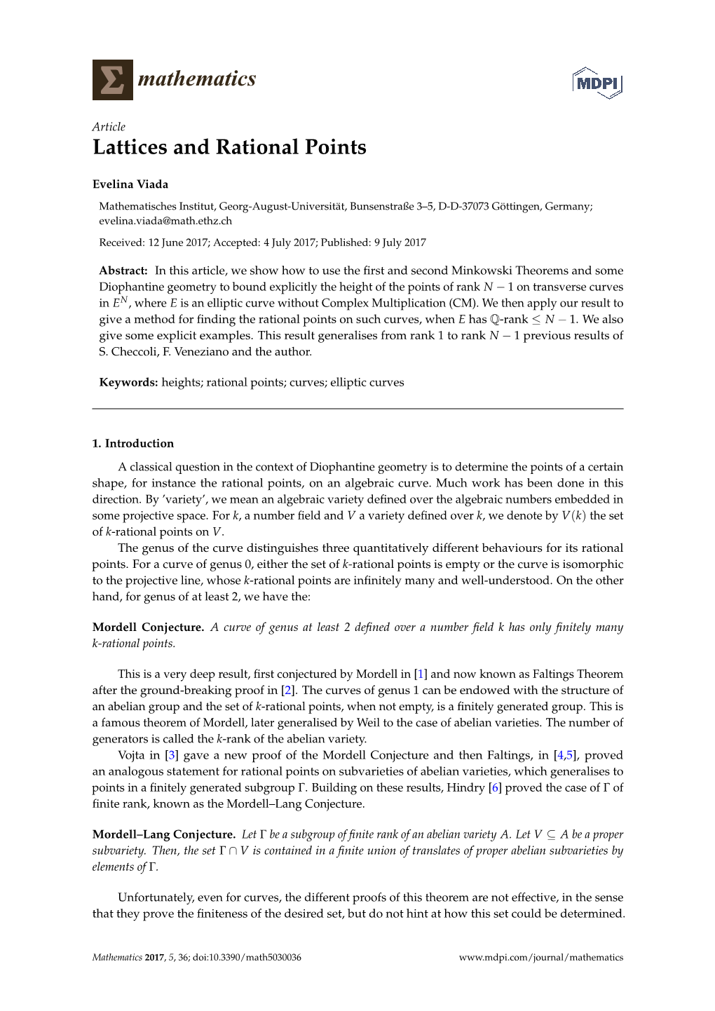 Lattices and Rational Points