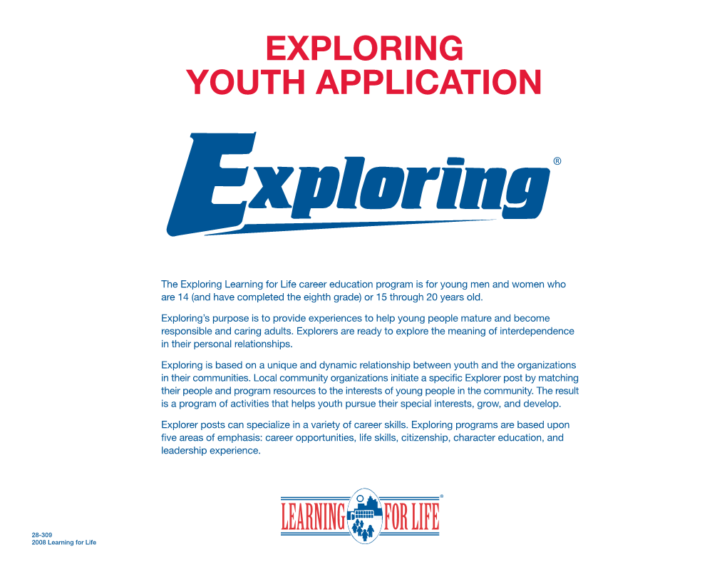 EXPLORING Youth Application