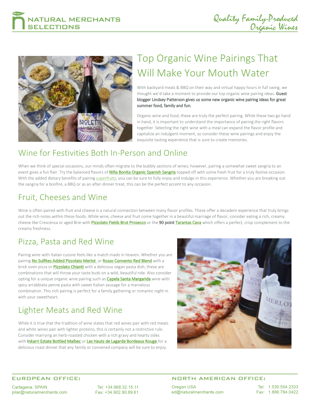 Top Organic Wine Pairings That Will Make Your Mouth Water