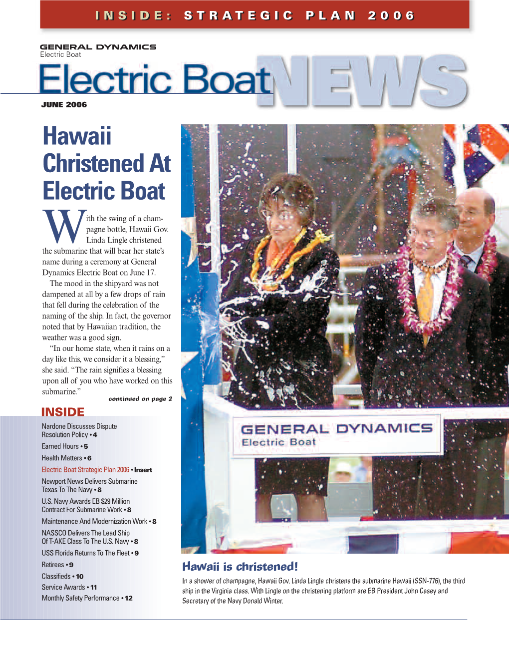 Hawaii Christened at Electric Boat