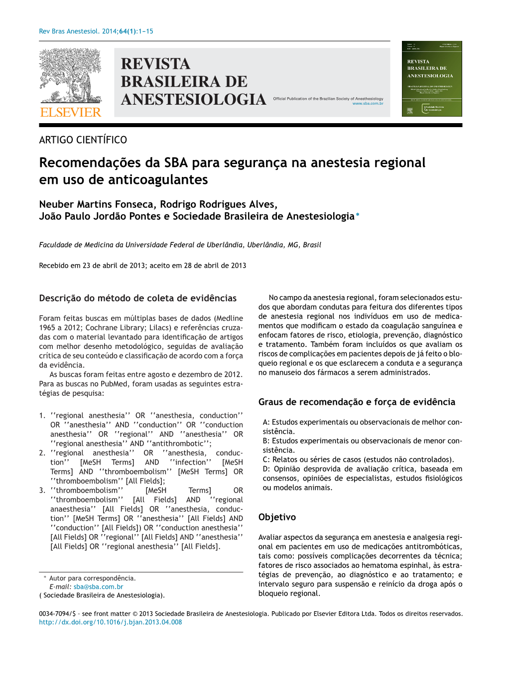 SBA Recommendations for Regional Anesthesia Safety in Patients Taking