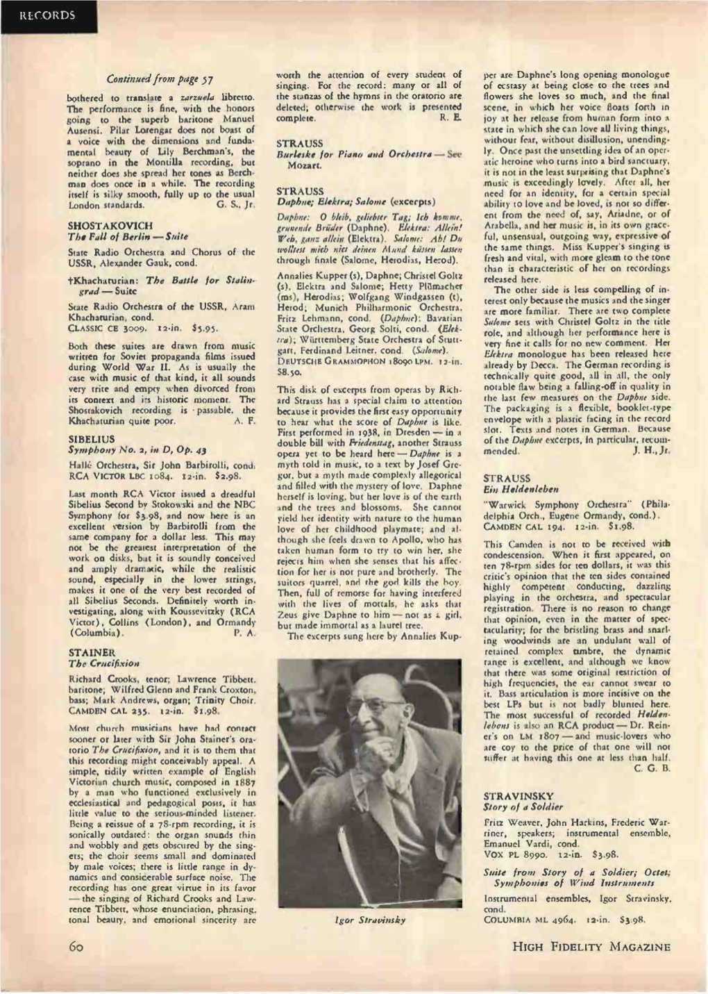 High Fidelity Magazine May 1955