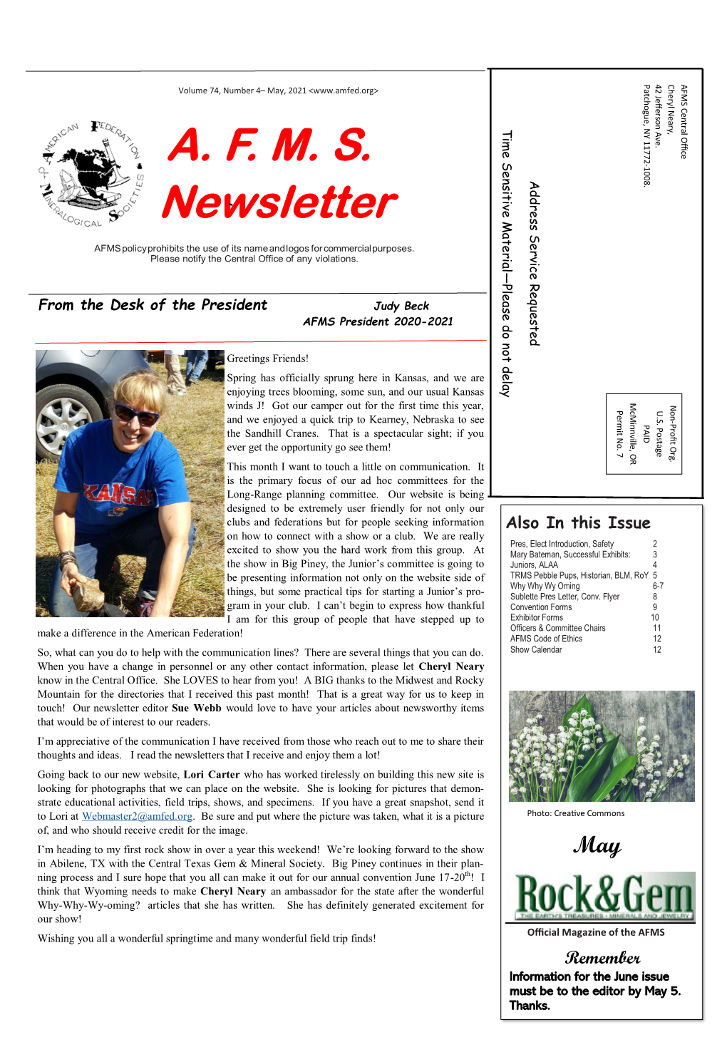 May 2021 AFMS Newsletter