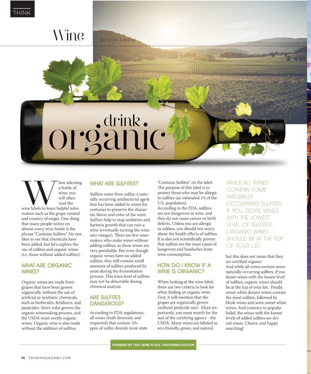 What Are Organic Wines?