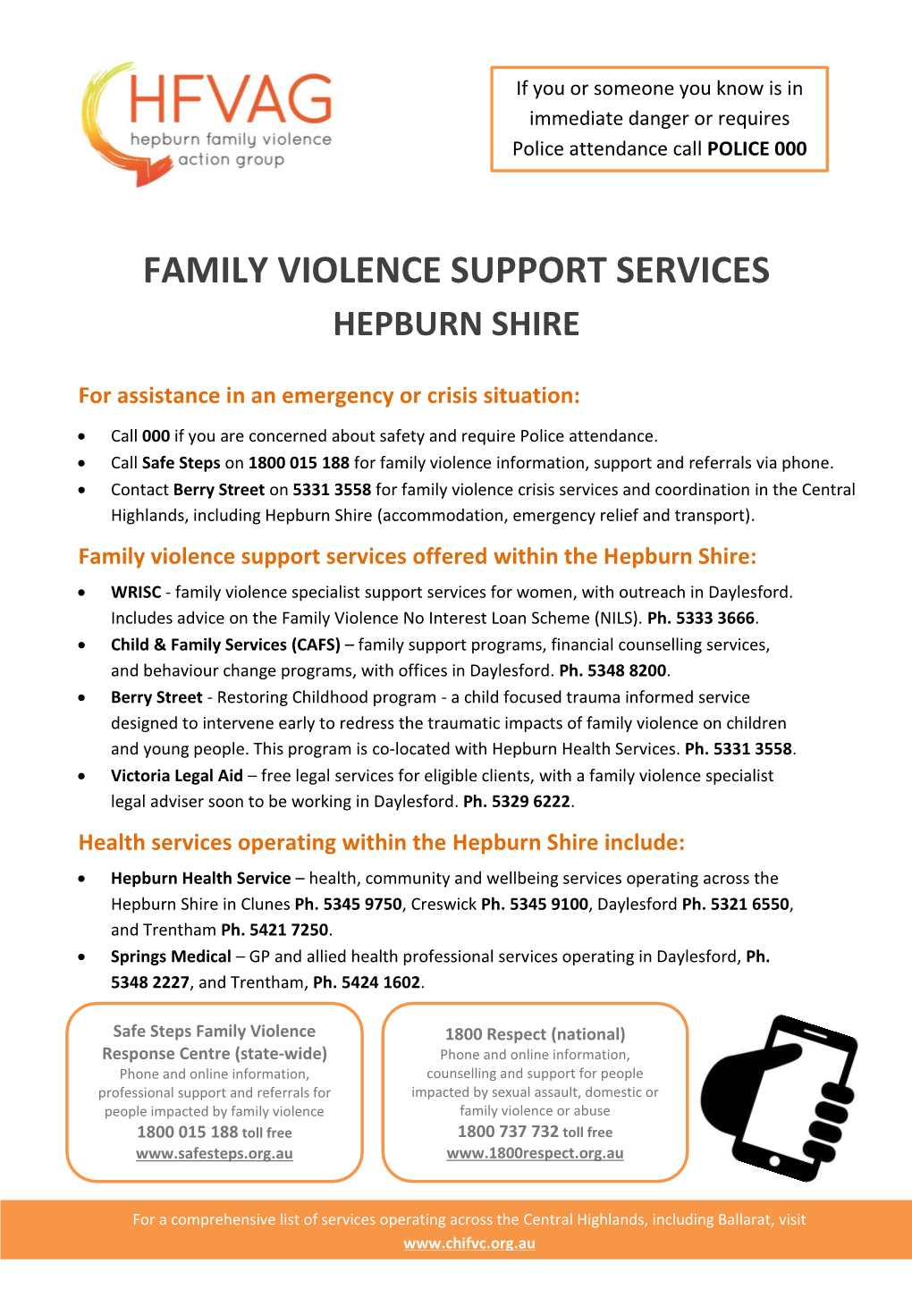 Hepburn Shire Family Violence Support Services