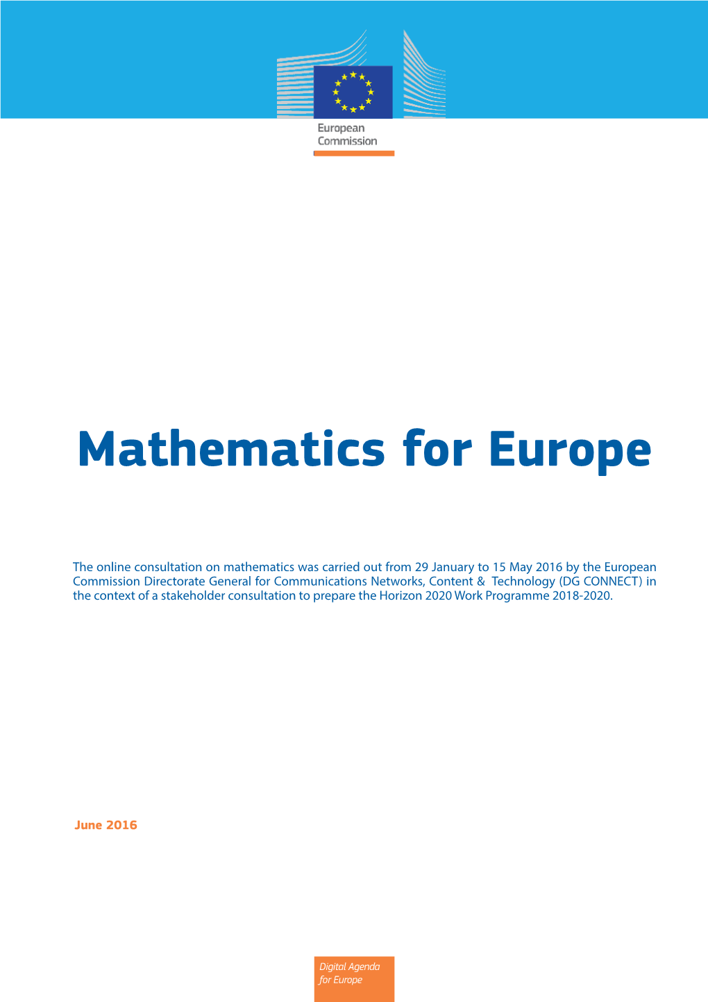 Mathematics for Europe