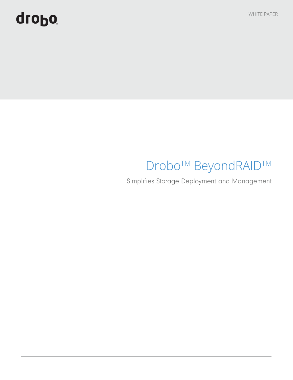 Drobotm Beyondraidtm Simplifies Storage Deployment and Management Safe