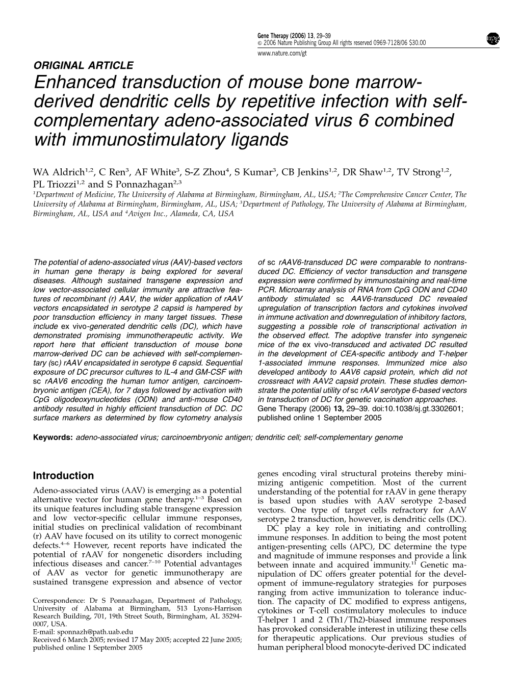 Enhanced Transduction of Mouse Bone Marrow