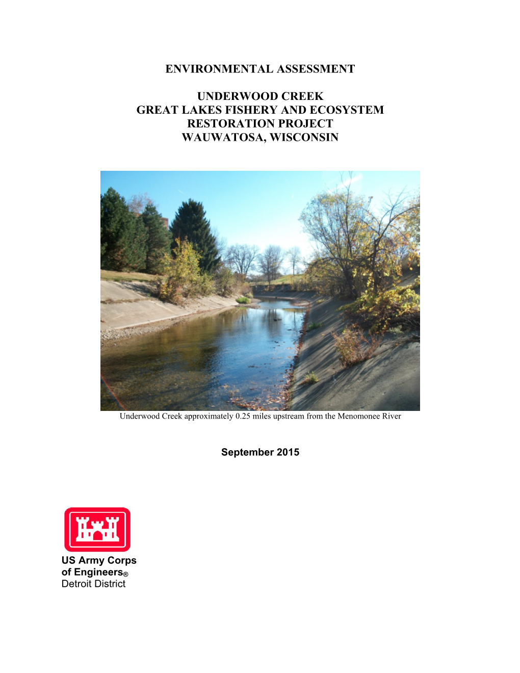 Environmental Assessment Underwood Creek Great