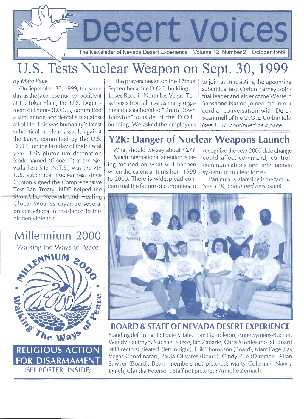U.S. ~Ests Nuclear Weapon on Sept. 30, 1999