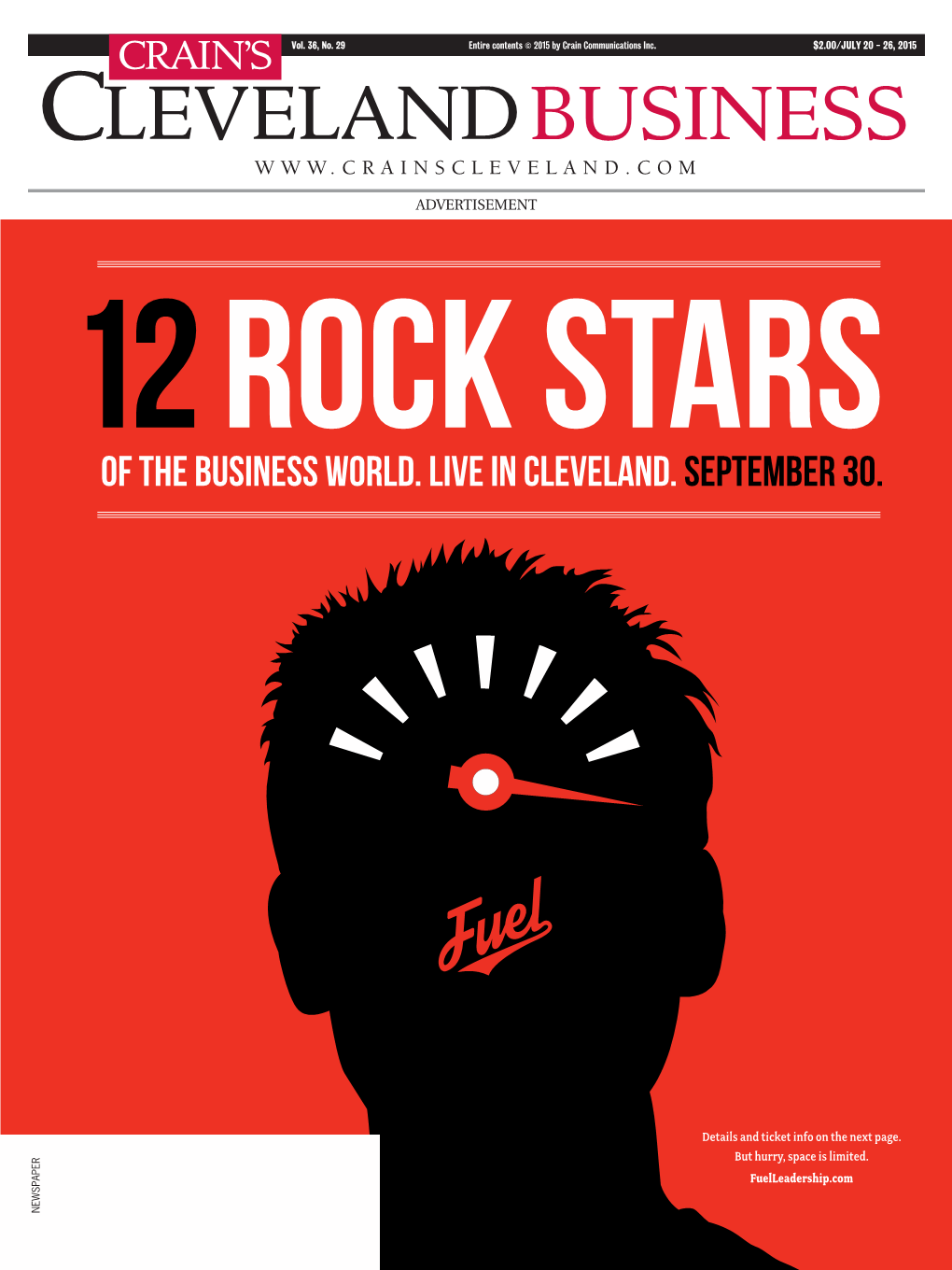 Of the Business World. Live in Cleveland. September 30