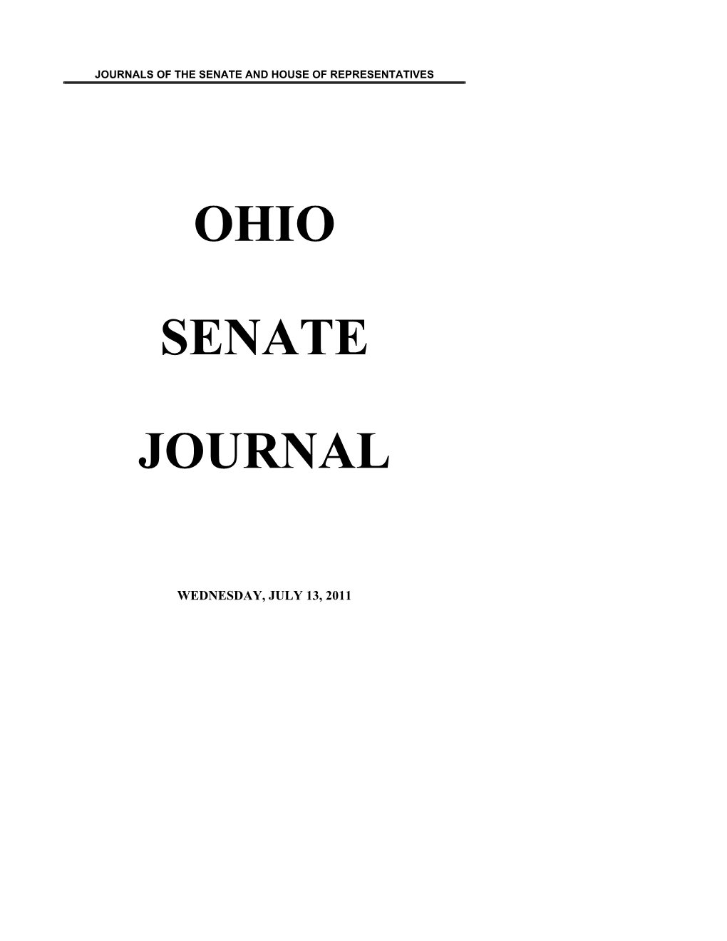 Ohio Senate Journal