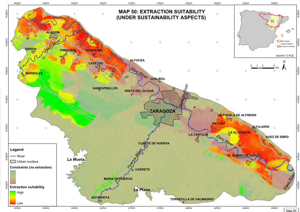 Map 50: Extraction Suitability (Under Sustainability Aspects)