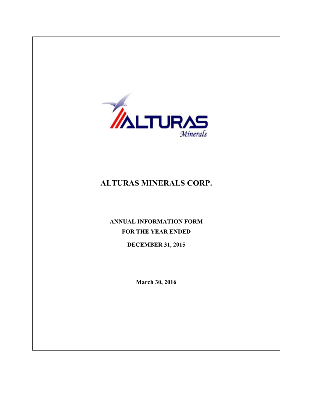 Alturas Minerals Corp