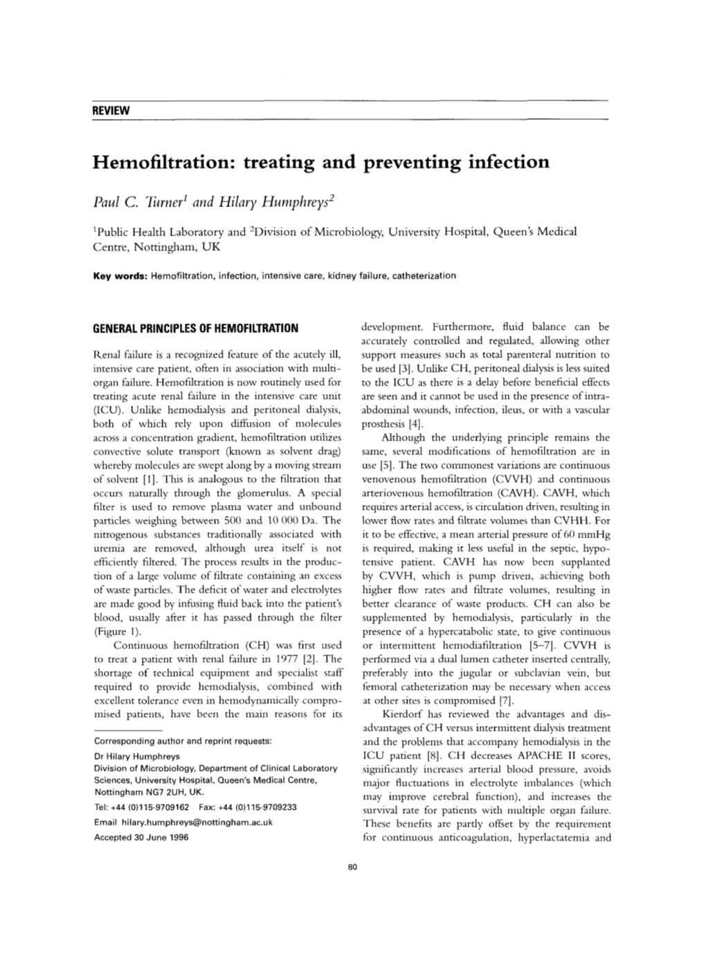 HEMOFILTRATION Development