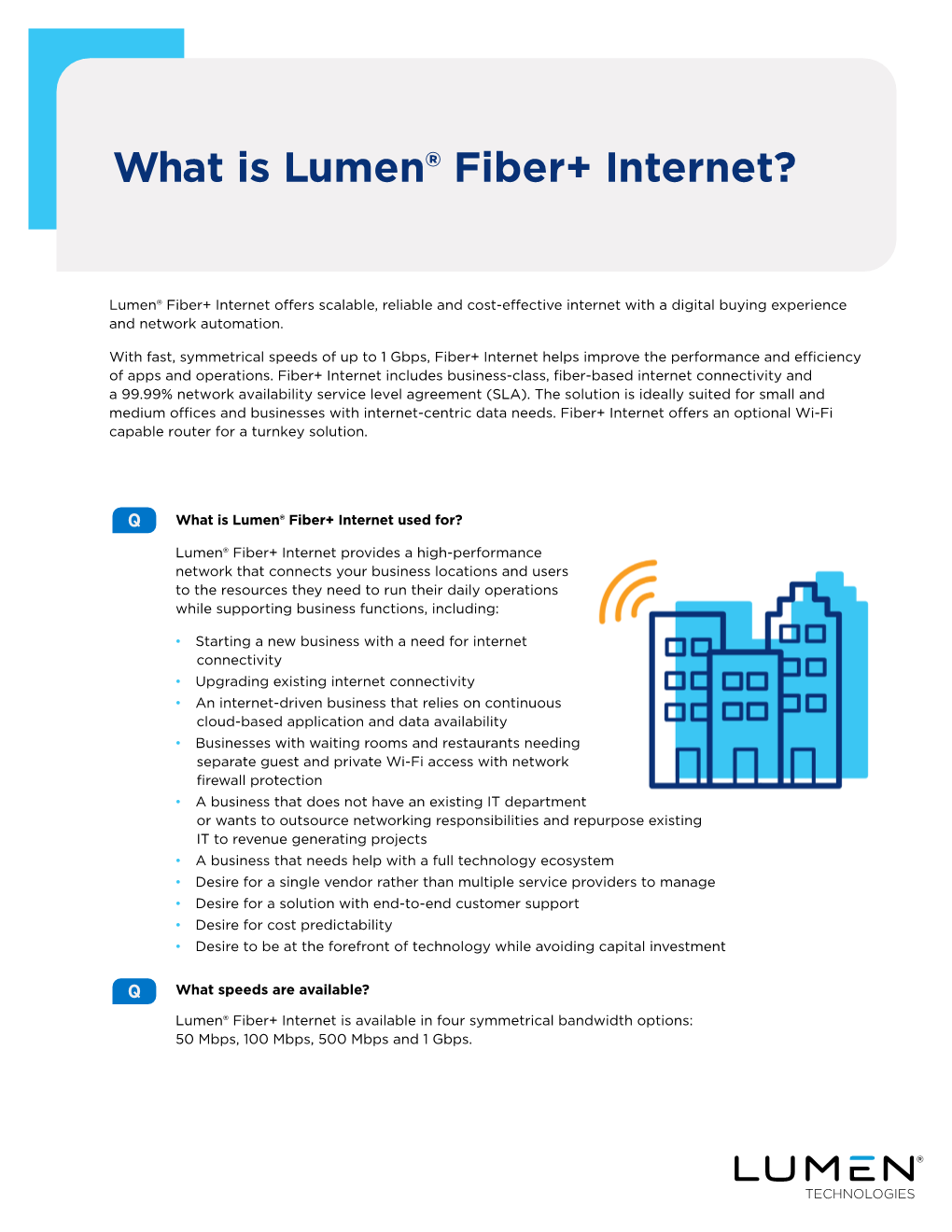 What Is Lumen® Fiber+ Internet?