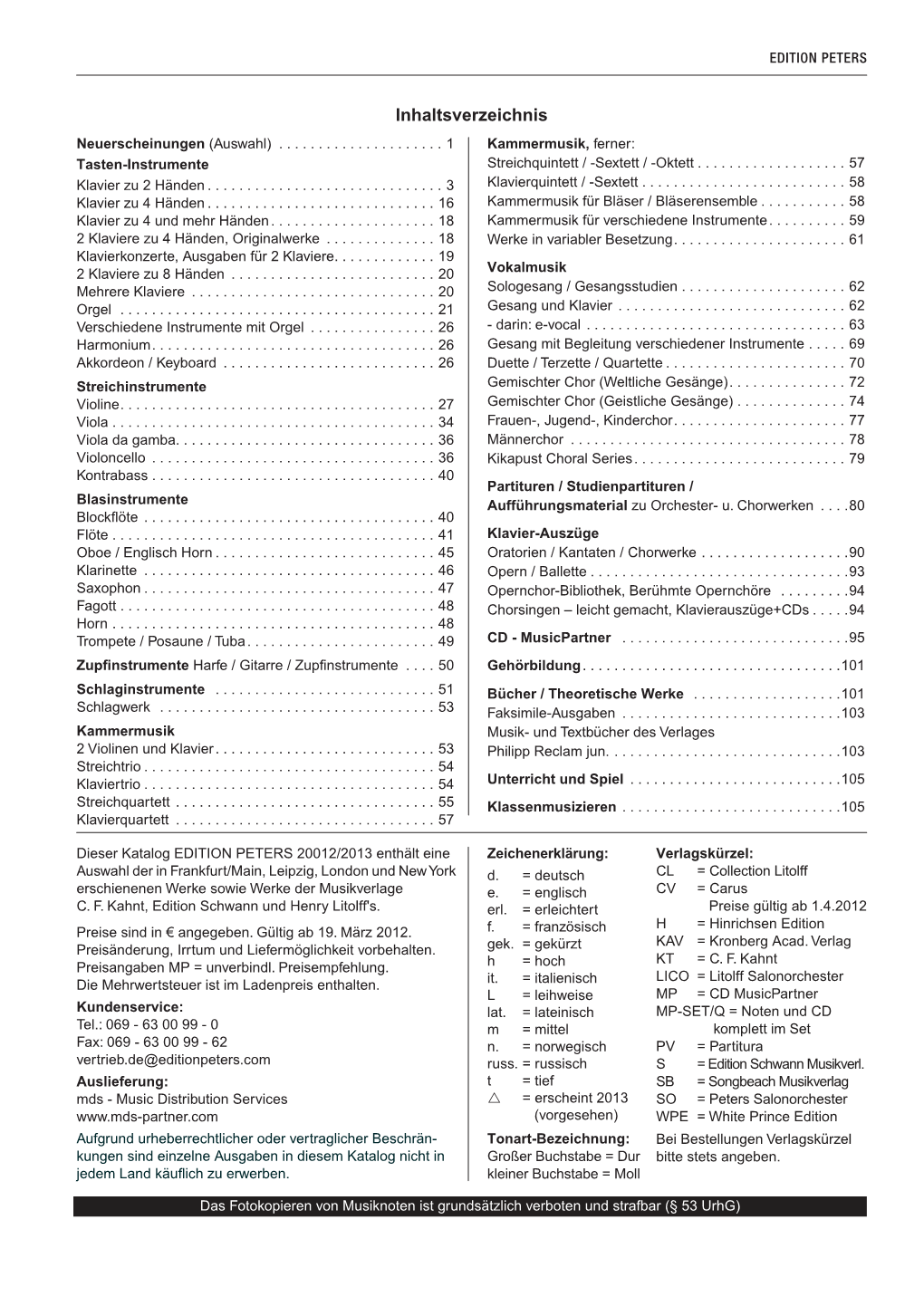 Inhaltsverzeichnis Neuerscheinungen (Auswahl)