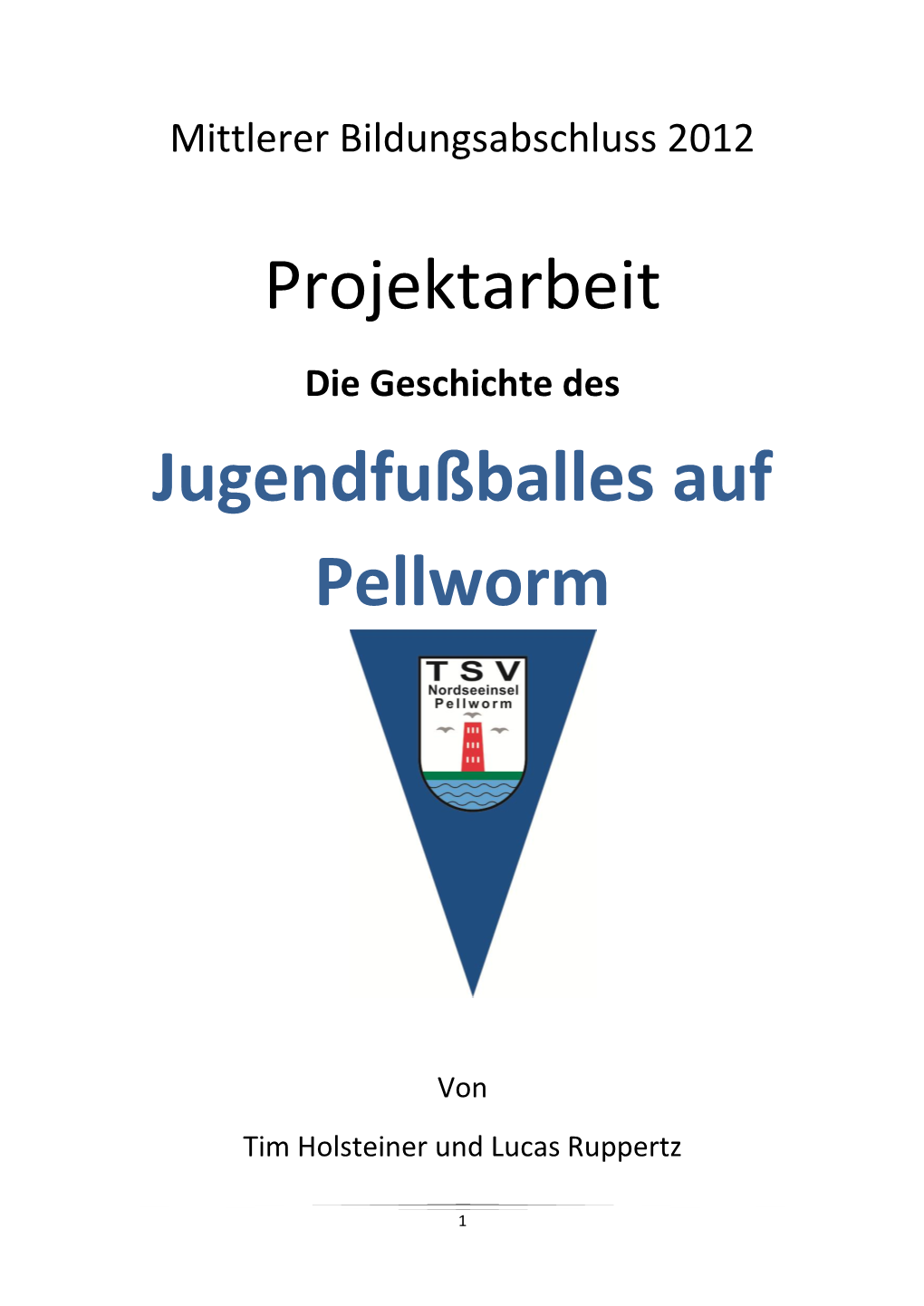 Projektarbeit Jugendfußballes Auf Pellworm