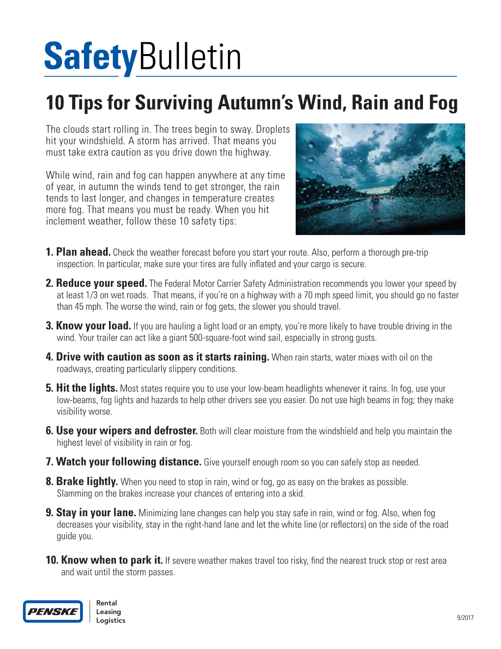 10 Tips for Surviving Autumn's Wind, Rain And