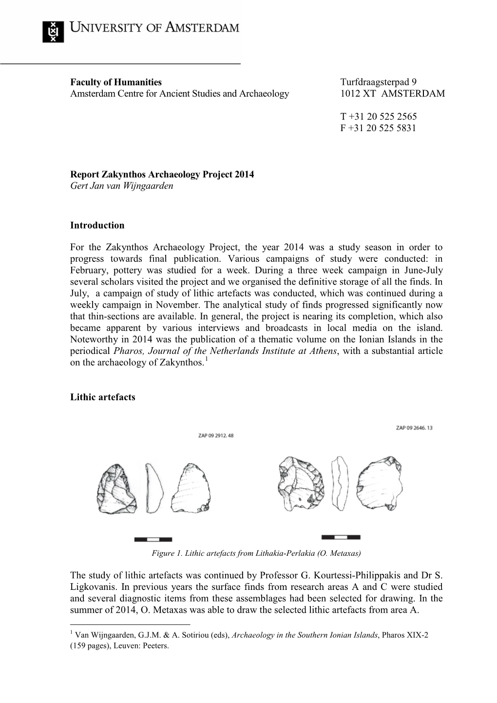 Faculty of Humanities Amsterdam Centre for Ancient Studies And