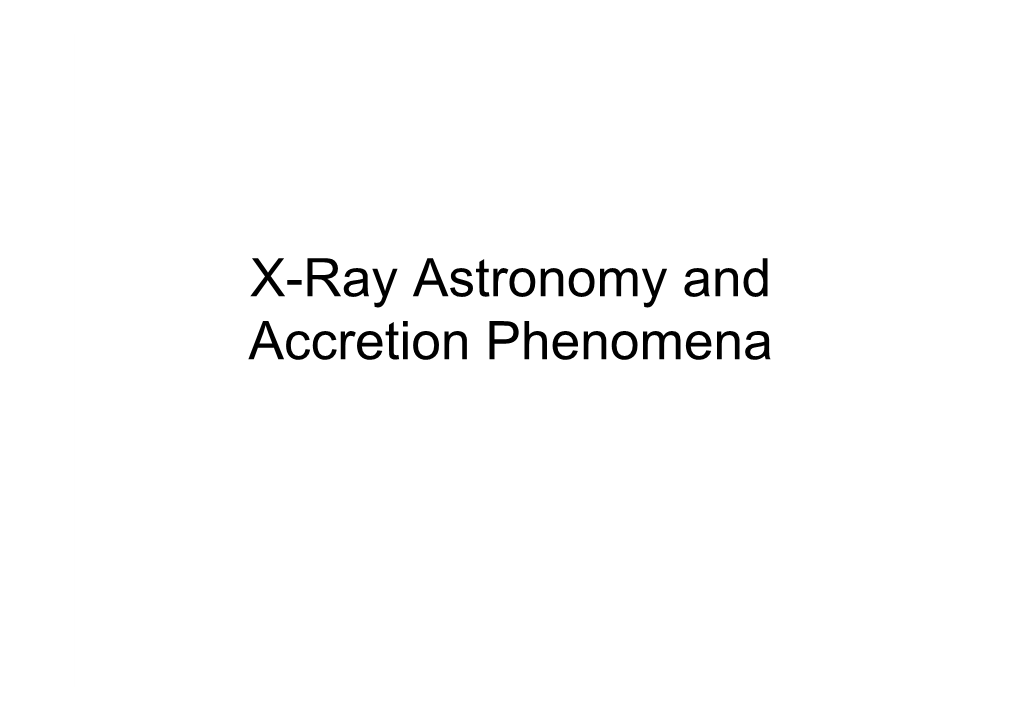 Lecture X-Ray Binary Sources