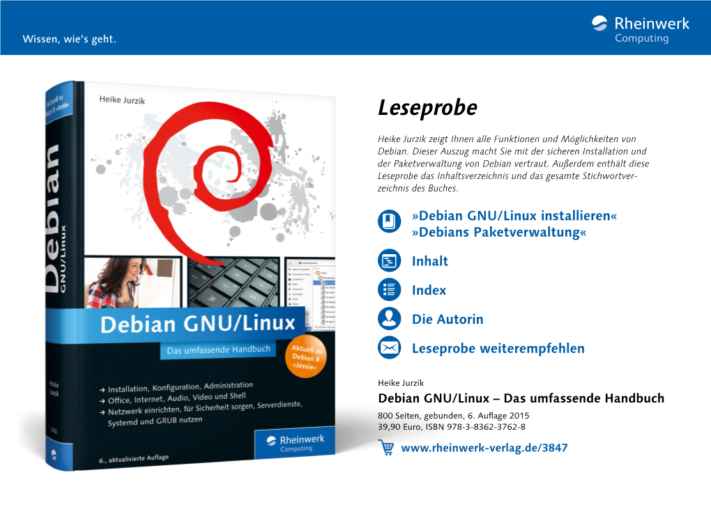 Debian GNU/Linux Installieren« »Debians Paketverwaltung«