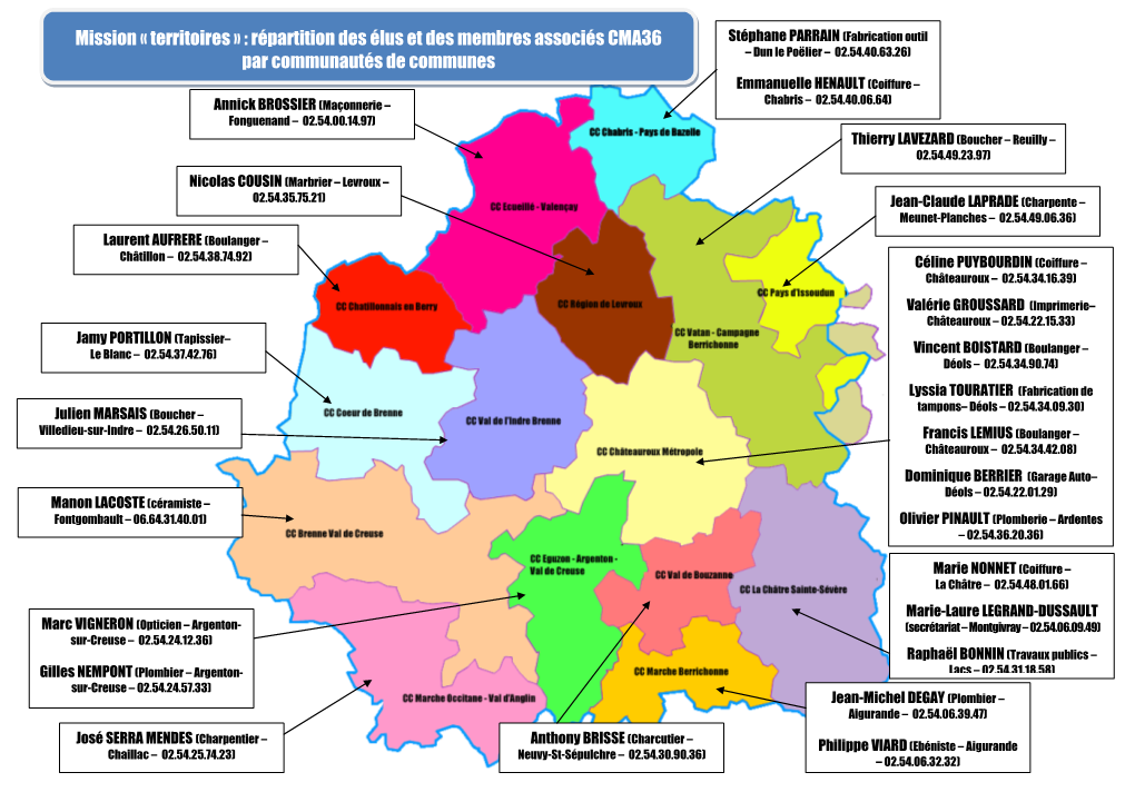 Carte De La Répartition Des Élus, Des Membres Associés Et Des Chargés