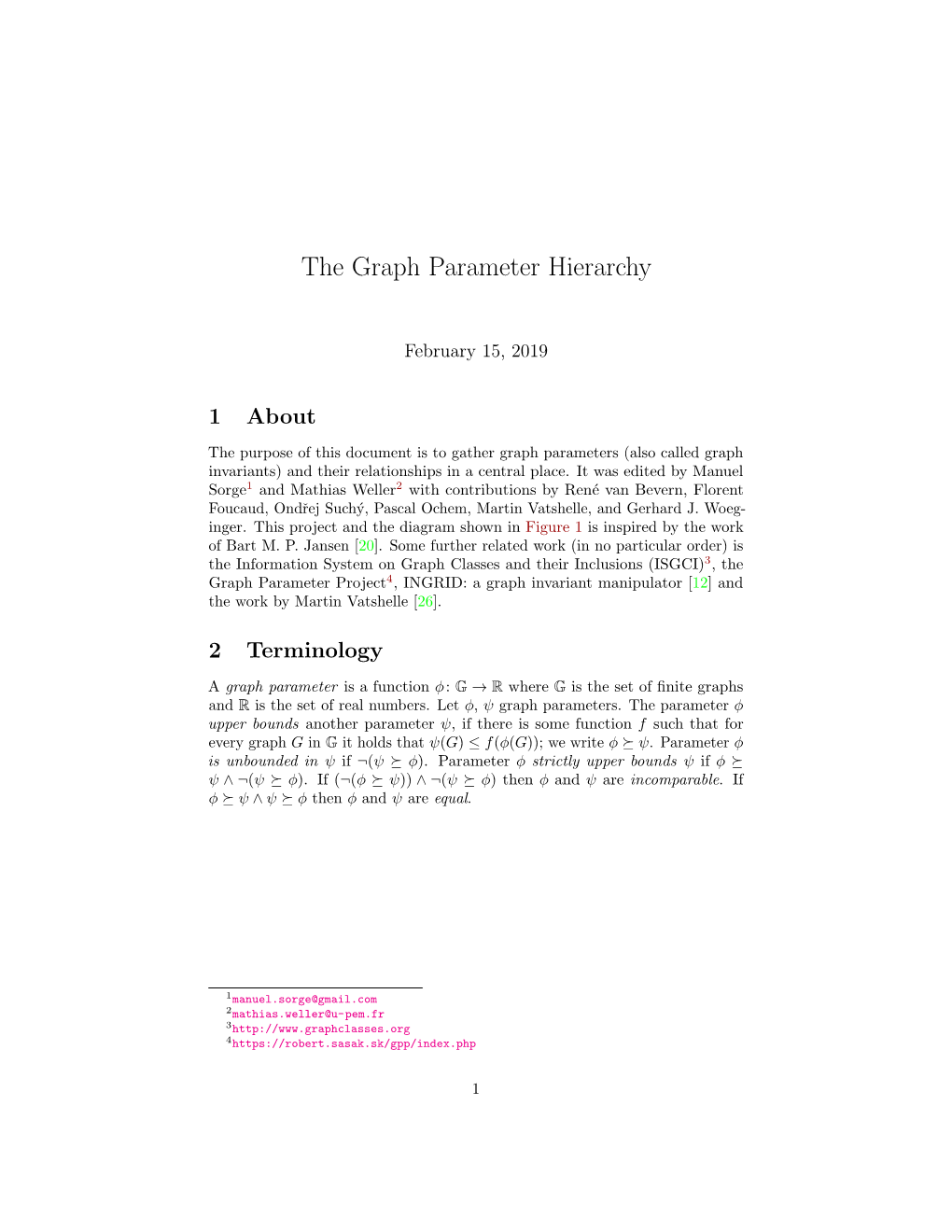 The Graph Parameter Hierarchy