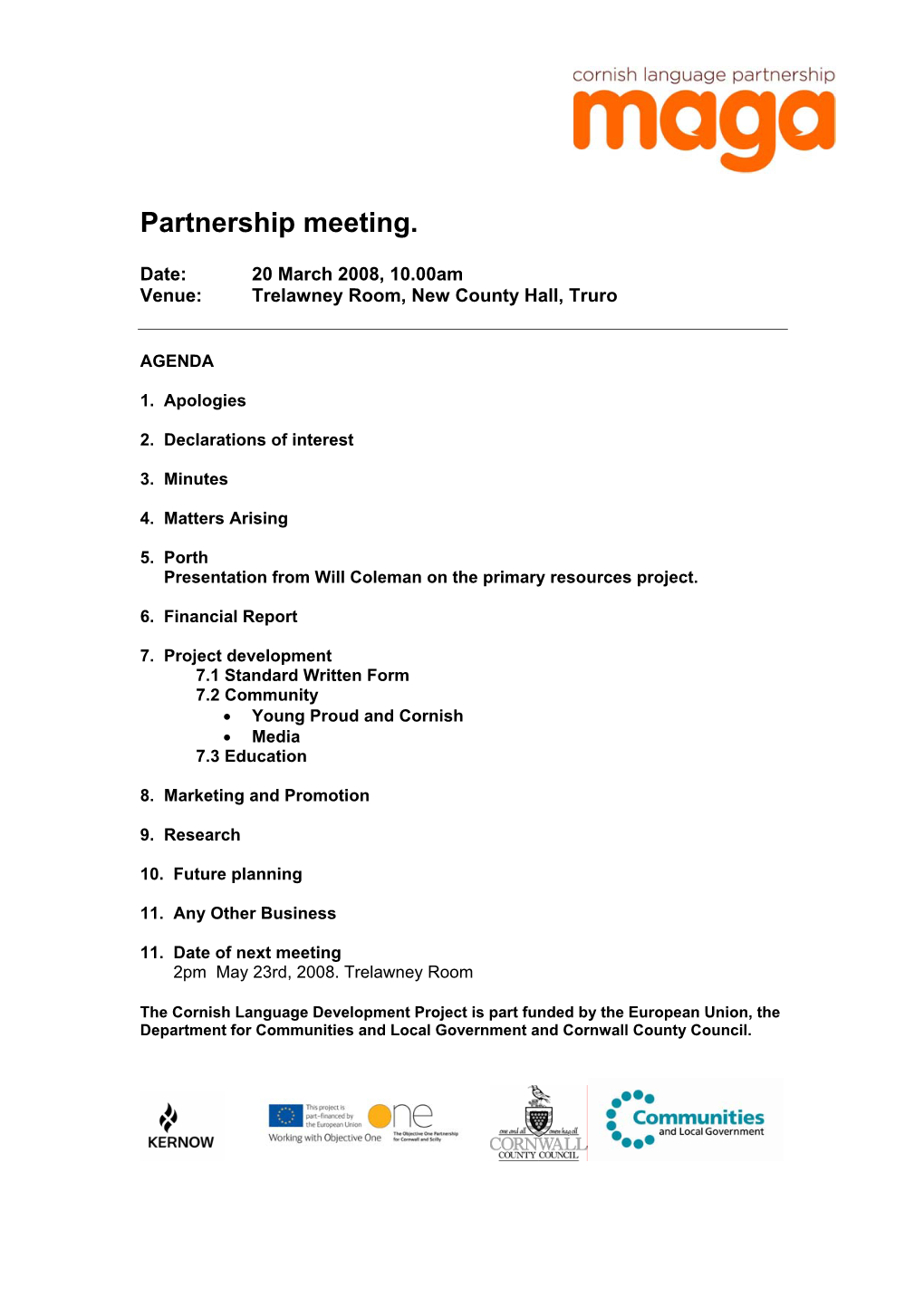 Partnership Meeting