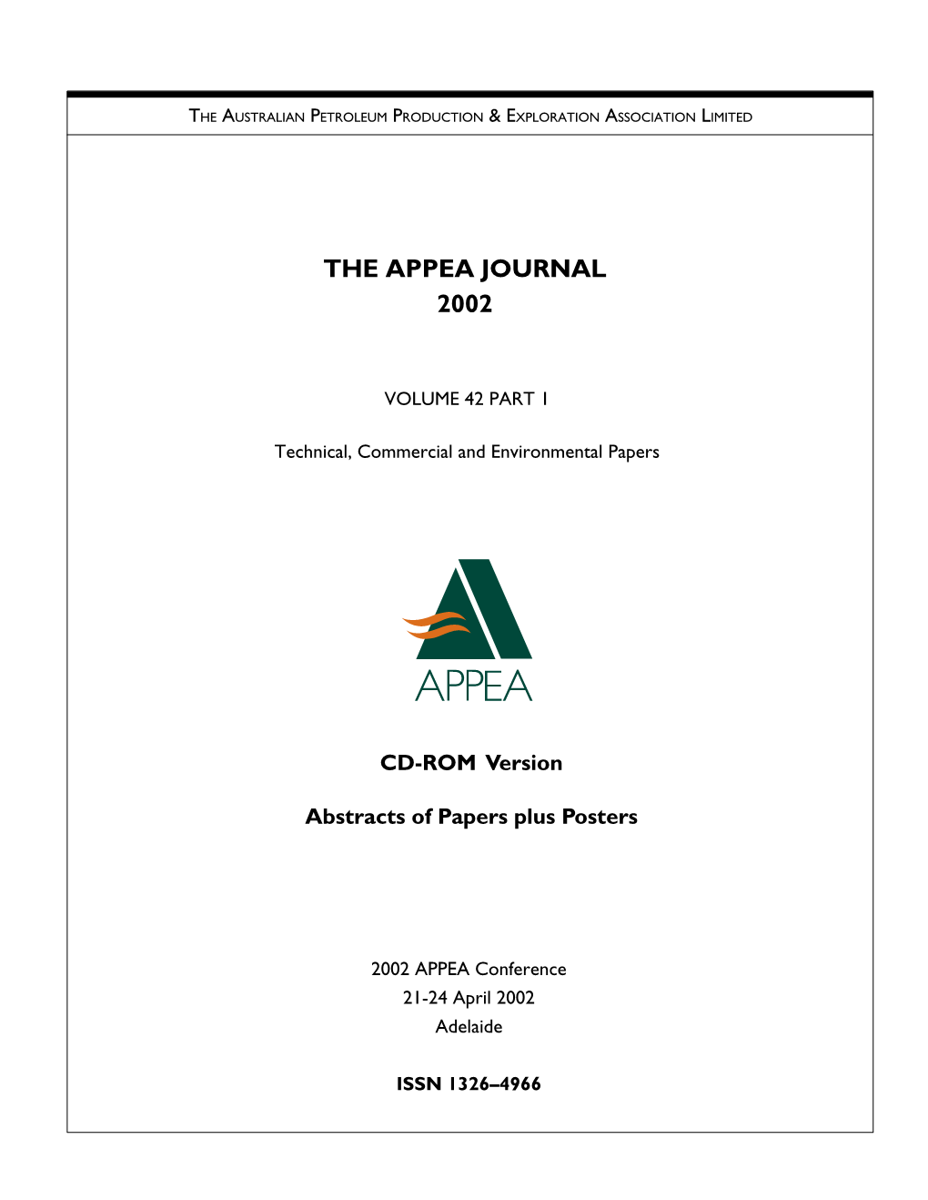 APPEA Journal 2002, Abstracts